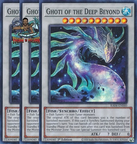 Yugioh! 3x Ghoti of the Deep Beyond RA04-EN060 Super Rare 1st Ed NM - Picture 1 of 1