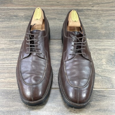Salvatore Ferragamo, Brown, Leather, Split Toe Dress Oxfords Mens  Sz 9 Salvatore Ferragamo Men Brown Leather Oxford Dress Lace Up  main image 4