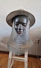 Militaria Larp Massiv Eisen Kettenhaube Ritter R&uuml;stung Haube Ketten Helm
