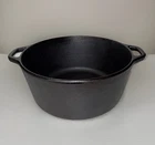 Vintage Lodge #8 dol - Cast Iron Dutch Oven USA  10” X 4.5“ (No Lid) Seasoned