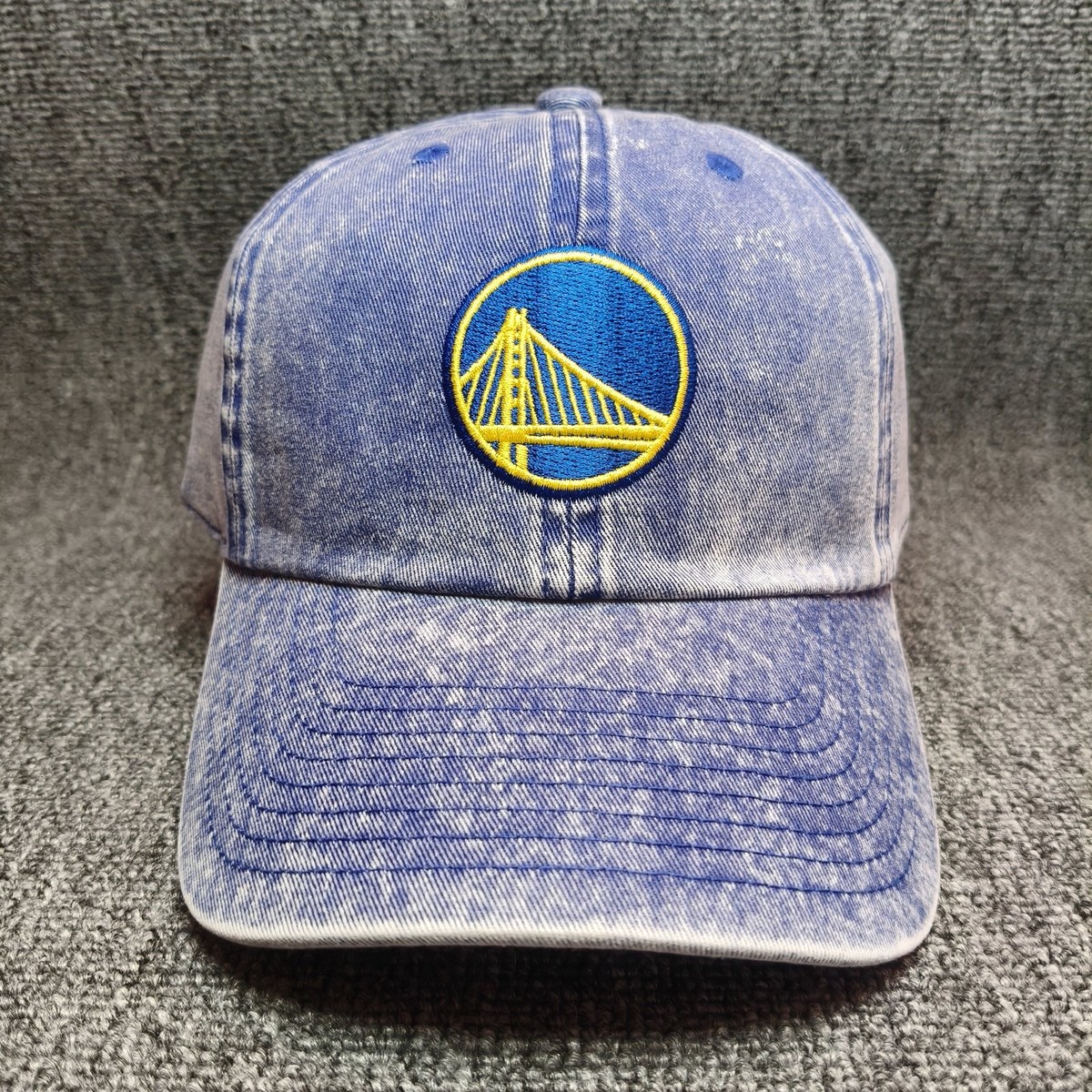 Mitchell & Ness Golden State Warriors NBA Blue Washed Strapback Cap Hat