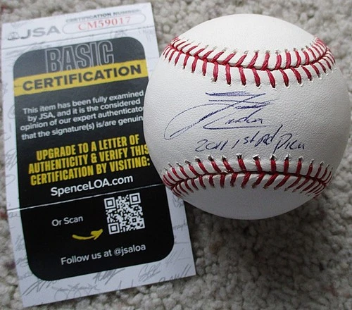 New ListingFRANCISCO LINDOR Signed & Inscribed "2011 1st Rd Pick" OML Baseball JSA Auth