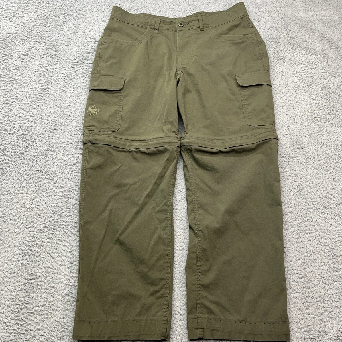 Pantalon Convertible Boy Scouts Of America Switchback Homme, Taille 38x30, Kaki, Randonnée