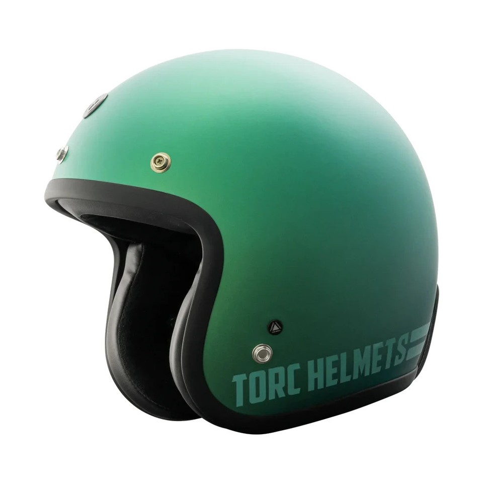 T50 Torc 3/4 Open Face Motorcycle Scooter Helmet DOT Cafe Racer Retro ...