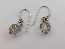 Swarovski Chrystal Alexandrite Beads Earrings Gold Vermeil