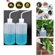 2Pack 500ml Squeeze Bottle 16.9oz, No Spill Wash Bottles Large with Handy Mea...
