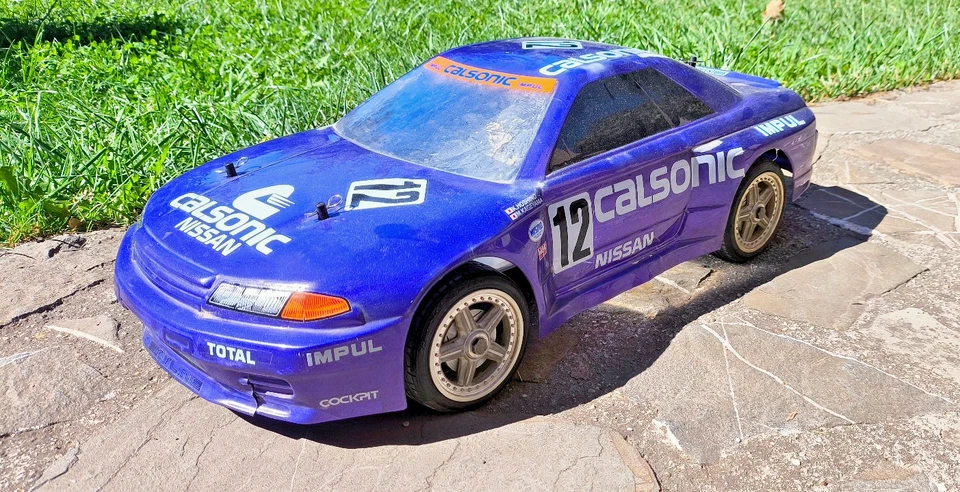 Vintage Kyosho Nissan Calsonic Skyline GTR 4WD R32 1/8 GP20 Super Eight Inferno - Bild 2 von 4