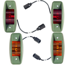 Humvee Side Marker Light Kit 4 Led Military Truck 24v M35a2 Humvee Lmtv Green Humvee Side Marker Light Kit 4 Led Military Truck 24v M35a2 Humvee Lmtv Green
