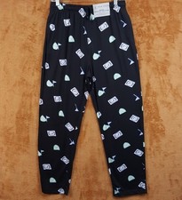 PGA TOUR Pajama Pants Mens Medium Black Drawstring Soft Touch Comfort Golf