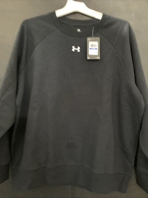 Under Armour 1379508 UA Women's XL Black Rival Fleece Crew Pull Over Sweatshirt