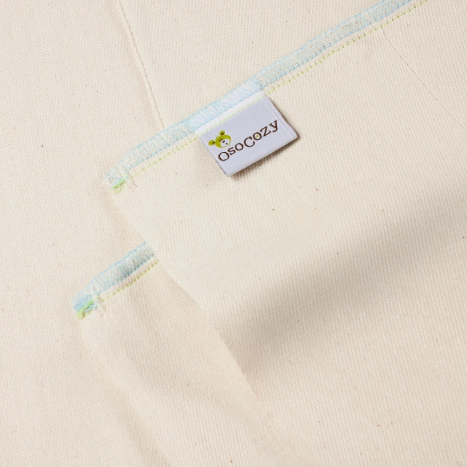 OsoCozy Organic Cotton Prefold Cloth Diapers. Size Premium 4x8x4, Fits 15-20 Lbs — 第 3/4 张图片