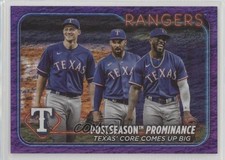 2024 Topps Series 2 Checklist Purple Foil /799 Corey Seager Marcus Semien 1cn6