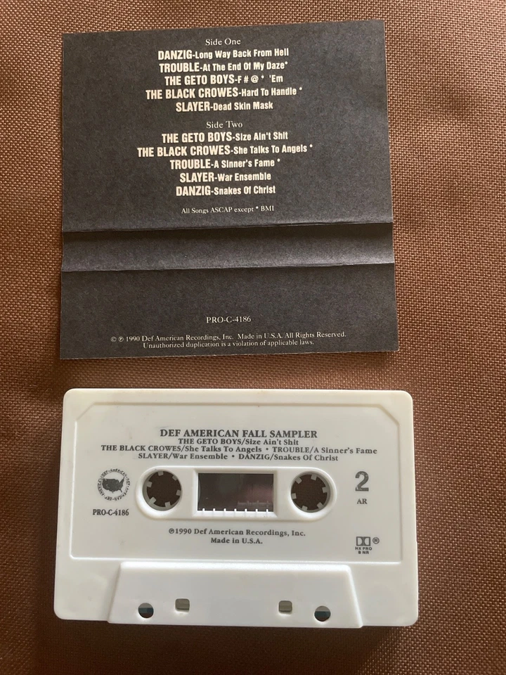 Def American Fall Sampler (1990) - Def American Recordings (Promo Cassette) - Image 3 of 4