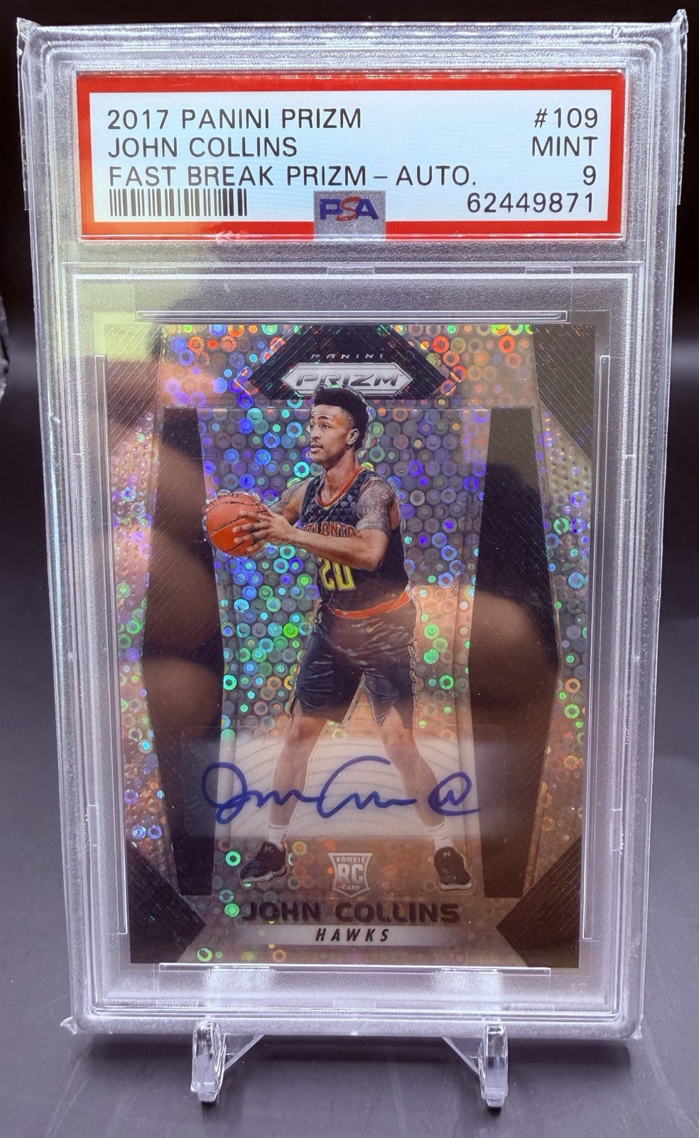 2017-18 Panini Prizm - John Collins #109 Fast Break Prizm Autographs (AU, RC)