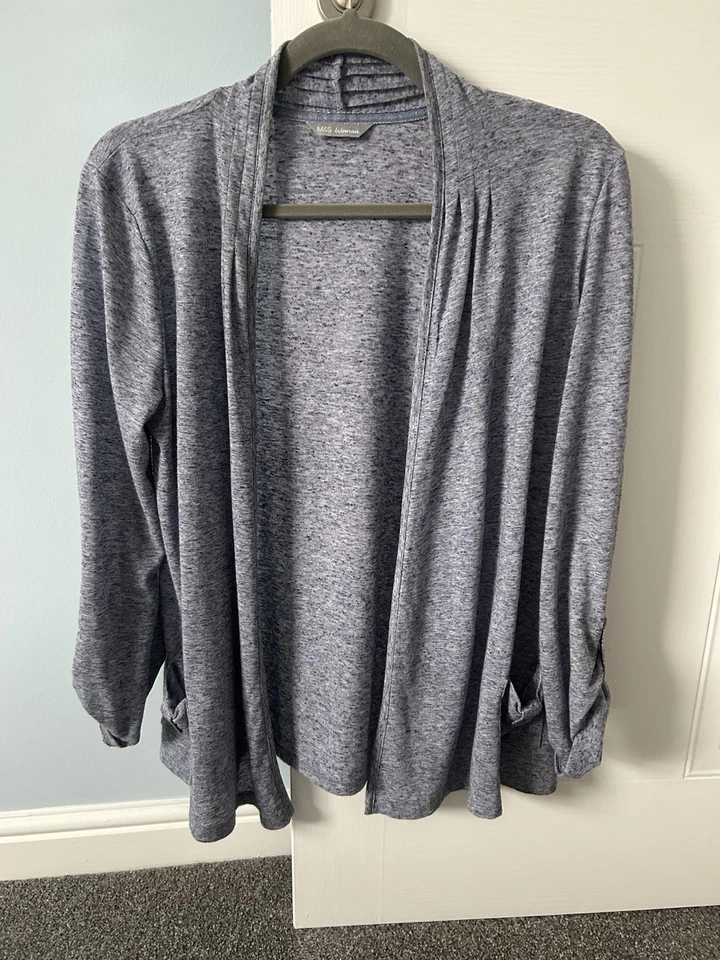 Marks & Spencer navy blue open style cardigan size 12 - Image 2 of 4