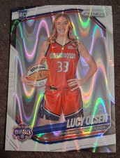 2025 Panini WNBA Prizm Lucy Olsen White Seismic RC #145 Washington Mystics 🏀