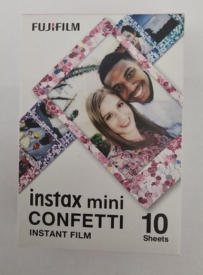 Fuji Film Mini Confetti Instax Film Multicolored, 10 Sheets, NEW 2023-5 EXPIRED