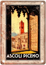 Vintage Ascoli Piceno Italia 1932 Travel Poster Retro Look Sign T1424