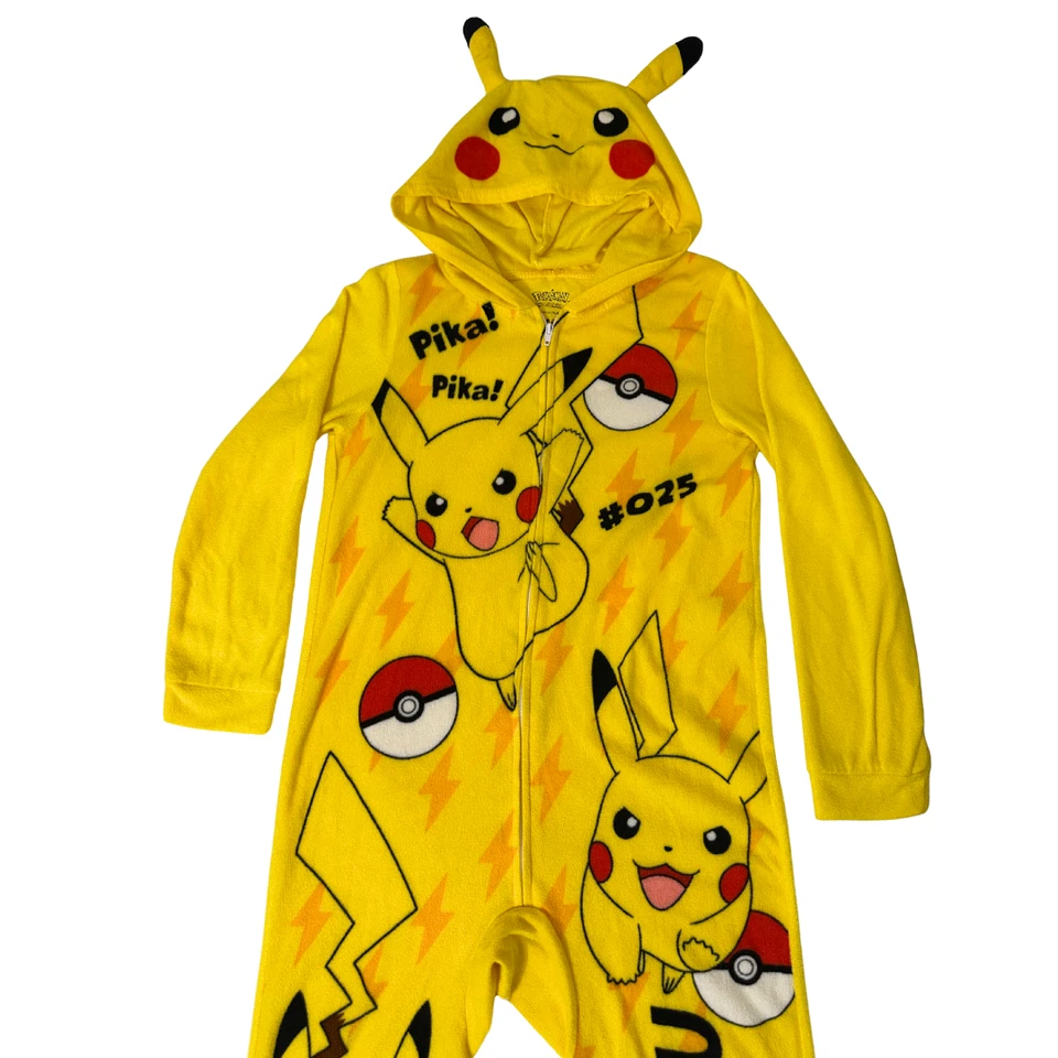Pijama Pikachu Pokémon One Piece Juniors Unissex Roupa de Dormir Tamanho M Ver Fotos - Imagem 3 de 4