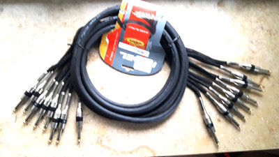 Multipair Stage Kabel Proel  Professional Cable  8x Klinke 6,3mm Metall Länge 3 