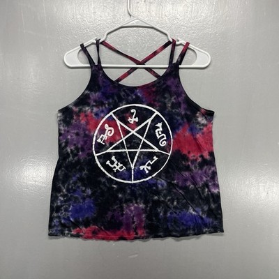 Supernatural Devil's Trap Logo Tie Dye Tank Top Hot Topic Women Juniors Sz Small