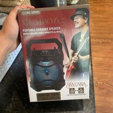 Santana Mumbo 6.5" Portable Karaoke Speaker With Color Light Effects  Mic
