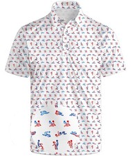 Funny Golf Shirts for Men Crazy Funny Golf Polo Shirt Fun Hawaiian Golf Polos...