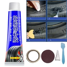 Tire Patch Plug Sidewall Repair Glue For Side Bonding Or Tire Leakage 50ml USA