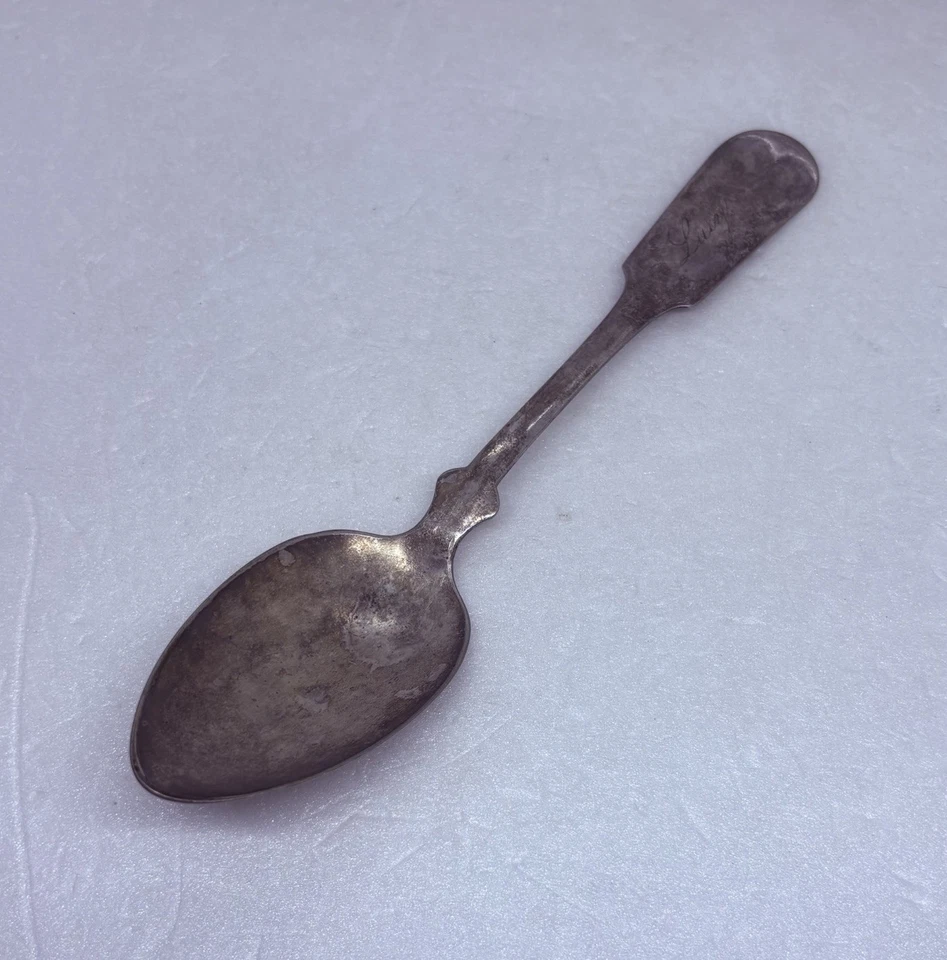 Very Rare Vautrot & Son Silver Dinner Serving Spoon 8.5” Engraved “Lucy” 29 - Image 2 of 4