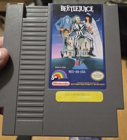 Beetlejuice NES Nintendo Entertainment System Near Complete Missing Manual