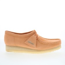 Clarks Wallabee Pale 26180671 Womens Orange Oxfords  Lace Ups Casual Shoes