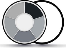 6 Color Grey Face Paint Palette Professional SFX Makeup Vampire Zombie Skull