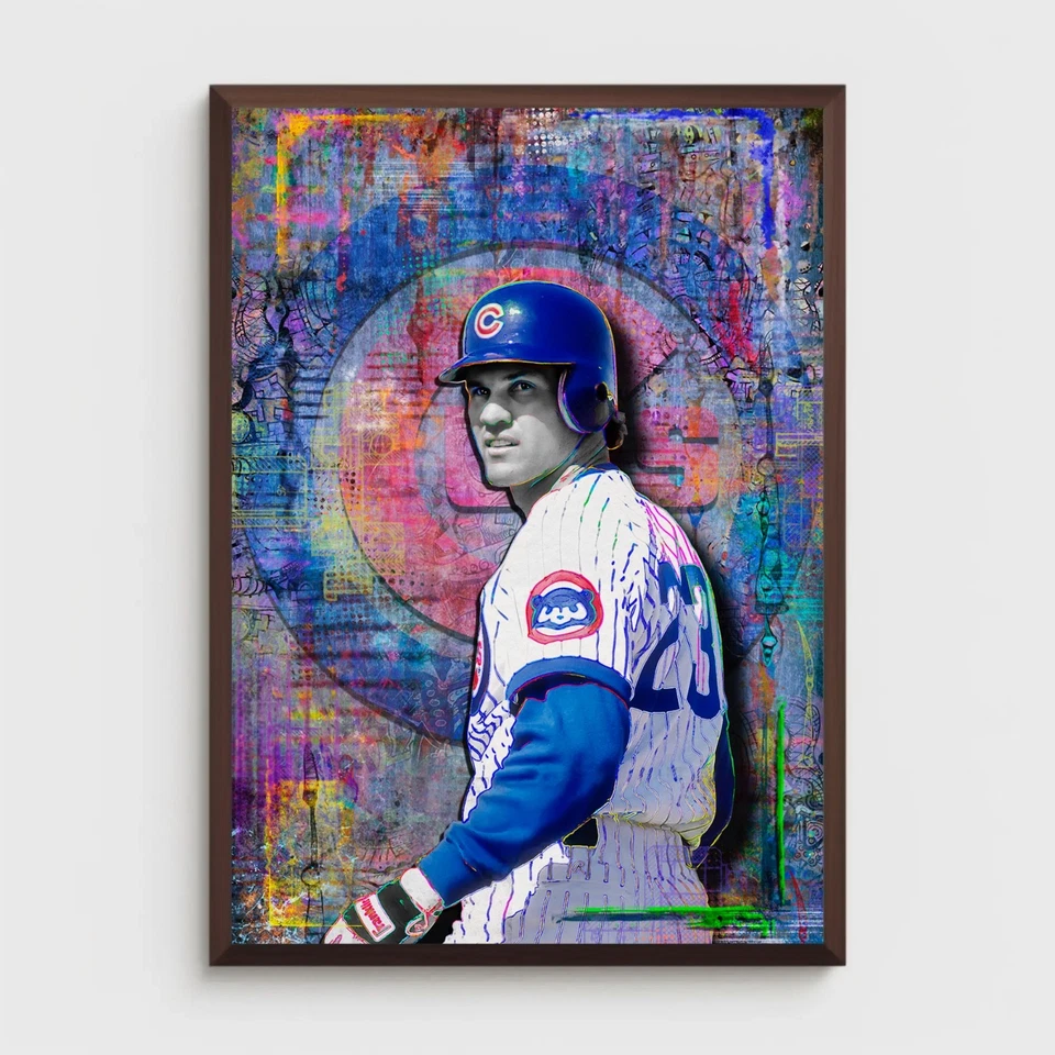 Póster de RYNE SANDBERG CHICAGO CUBS, impresión de arte pop de los Chicago Cubs envío gratuito a EE. UU. Foto 3 de 4