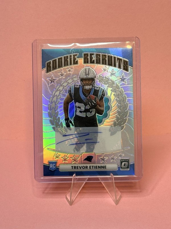 2025 Panini Donruss Optic Trevor Etienne Rookie Recruits Auto RC #/199 Panthers