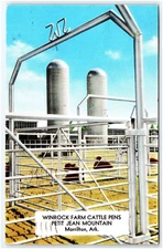 WINROCK FARM CATTLE PENS PETIT JEAN MOUNTAIN MORRILTON ARKANSAS POSTCARD