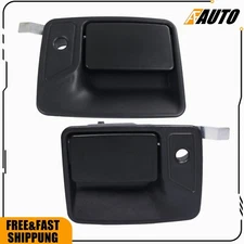Door Handle Set 2Pcs For 1999-2016 Ford F-250 F-350 Super Duty Front Outer Black