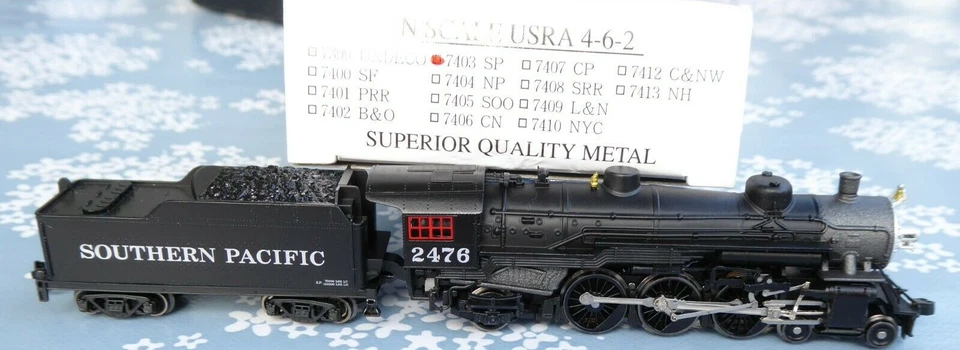Model Power 7403 N US Locomotive USRA 4-6-2 Pacific Southern Pacific Era 2/3 - Image 2 of 4