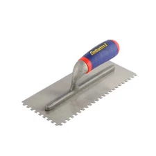 4-1/2" x 11" Notched Trowel - Tile Trowel w/ TPR Handle by ContractorsX
