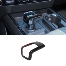 Black Wood Grain ABS Gear Shift Knob Head Cover Trim For Chevy Silverado 2022-24