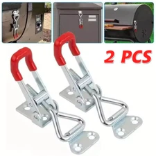 2Pcs Heavy Duty Steel Toggle Latch Catches Adjustable Lock Clamp For Boxes Case