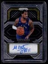 2020-21 Panini Prizm Auto Monte Morris Auto #PE-MON Denver Nuggets