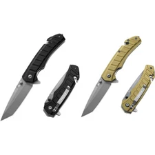 FLISSA Folding Pocket Knife, Tactical Knife w/Liner Lock Tanto Blade Pocket Clip