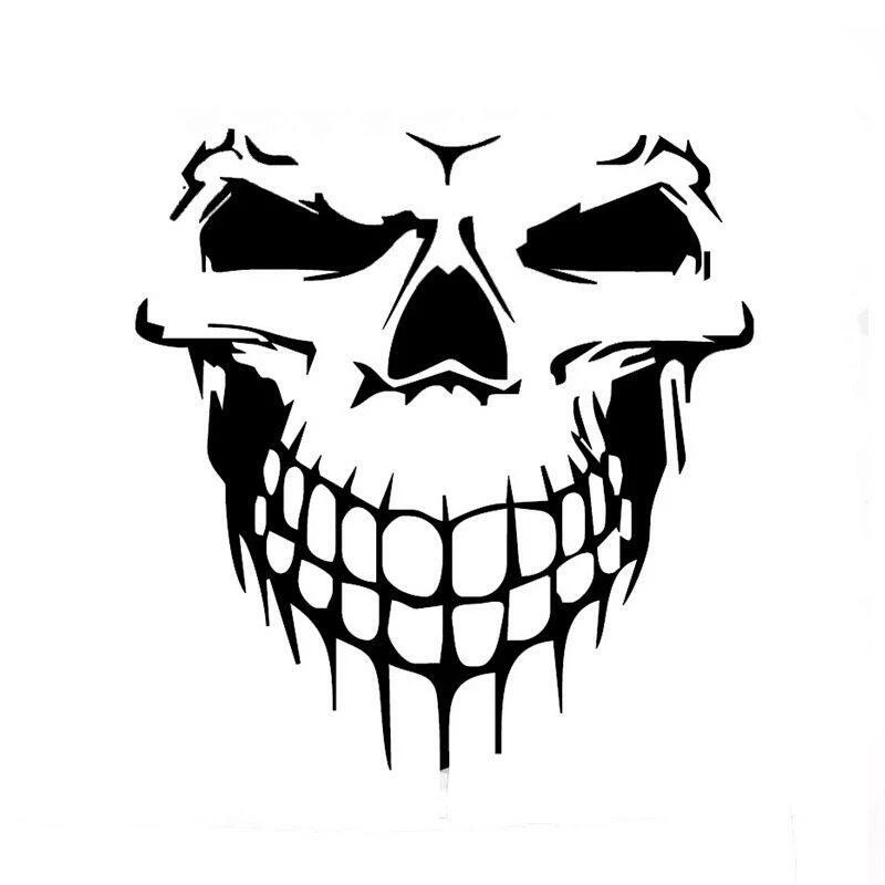 Car SUV Pickup Body Roof Door Large Skull Skeleton Graphics Vinyl Decal Sticker - Image 4 of 4