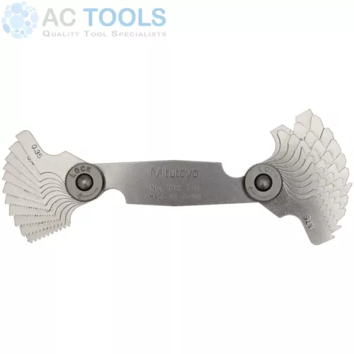 Mitutoyo Thread Pitch Gauge - Metric (0.35 - 6.0mm) 188-130 Genuine