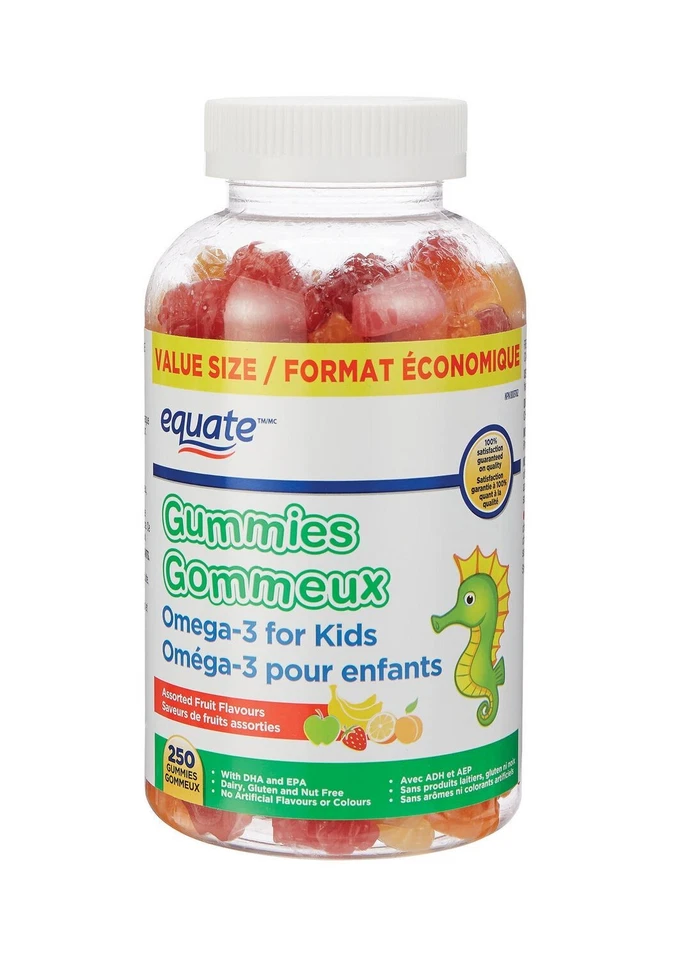 Equate CANADA Omega-3 for Kids 250 Gummies fruit flavour, Exp27NO - Image 3 of 4