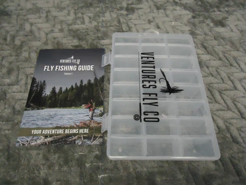 VENTURES FLY CO. FLY FISHING FLY 24 COMPARTMENT TACKLE BOX (new) (G)