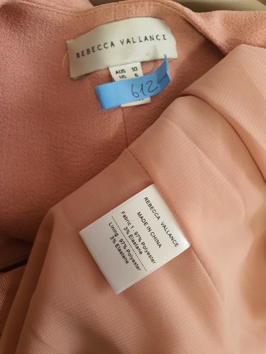 REBECCA VALLANCE *RAVENA* Lace-Up Crepe Midi Dress in Pastel Pink, Size 10 - Picture 11 of 12