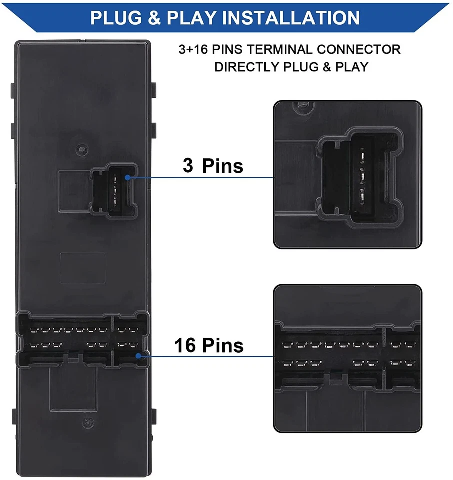 Window Control Switch for Nissan Altima Pathfinder Murano Maxima Kicks 2013-2020 Foto 3 de 4