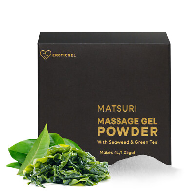Eroticgel Nuru Massage Powder Makes 1.05 gal Seaweed and Green Tea Made in JAPAN