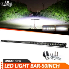 Slim Single Row 50"inch LED Light Bar Combo Offroad Truck 4WD SUV ATV Boat 52"